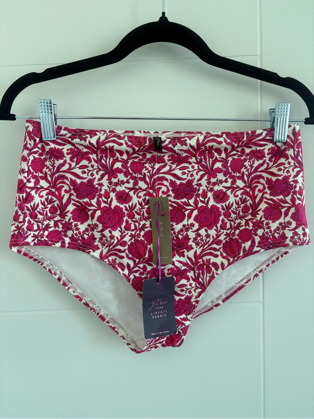 J. Crew Liberty Fabric NWT Floral High-Waist Swim Bottom Only!